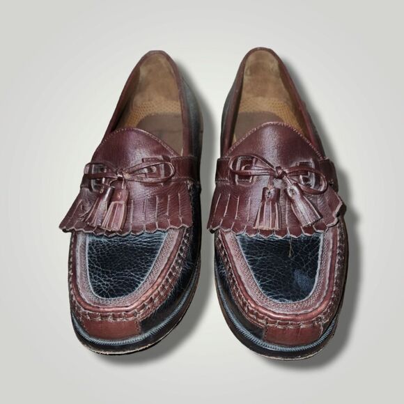Johnston & Murphy Aragon II Kiltie Tassel Loafer 20-0592 Black-Brown Men 9.5